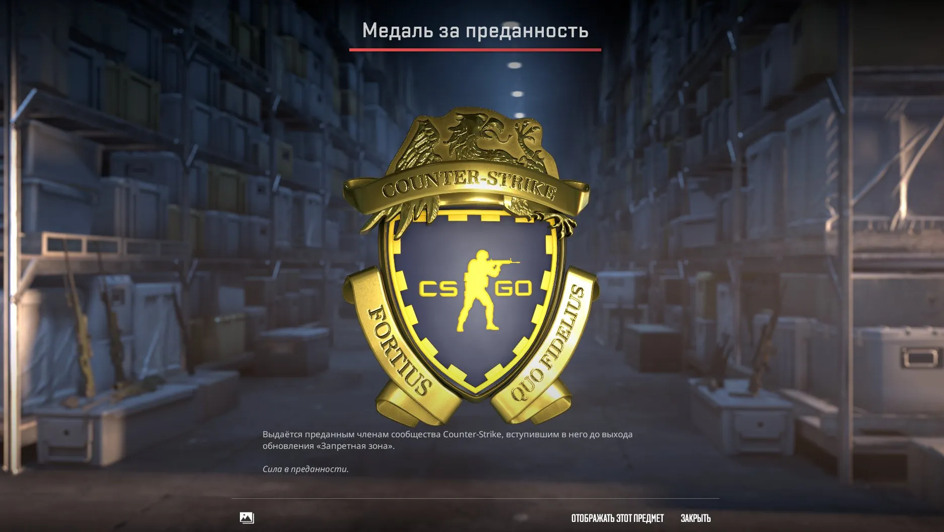 CS265 Prime Purchased | Global Offensive Coin, Loyalty Badge 2012–2023 | Five Year Veteran Coin 